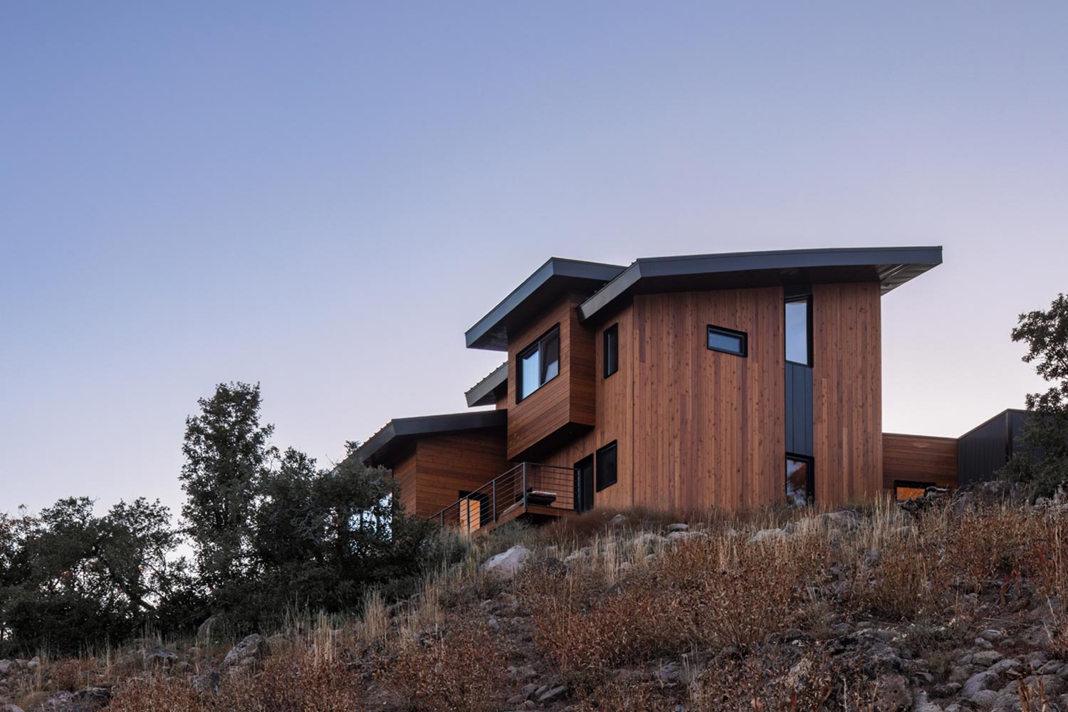 Modern home on mountain top for a blog promoting custom home builder in park city